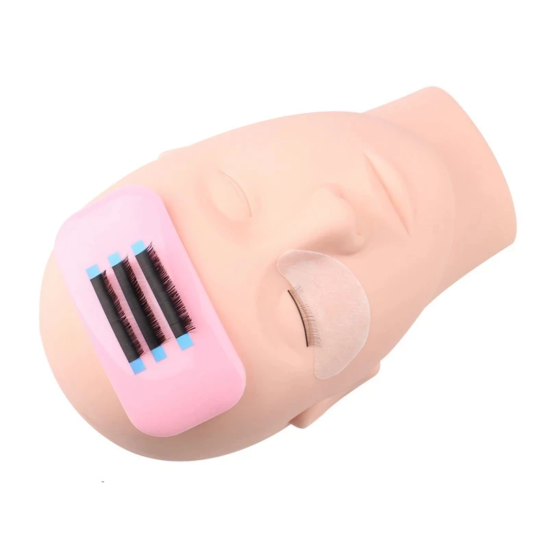 1pc Thickening Silicone Rectangle Reusable Eyelashes Pads Pallet Stand Make Loose Extension Makeup Tool