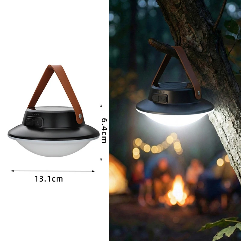 Solar Portable LED Camping 3 Modes Rechargeable Portable Camping Lanterns Outdoor Emergency Waterproof Tent Lighting Lamp