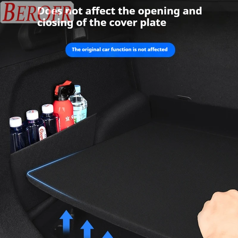 Car Trunk Partition For Tesla Model Y Model 3 2019-2024 Trunk Storage Board Plate Organizer Tail Box Accessories