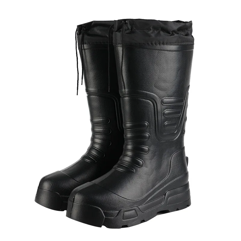 Waterproof Men's Fashion Shoes High Boots Rubber Boots Adult Rain Shoes Male Mid Work Safety Pvc Shoe for Man botas para hombre