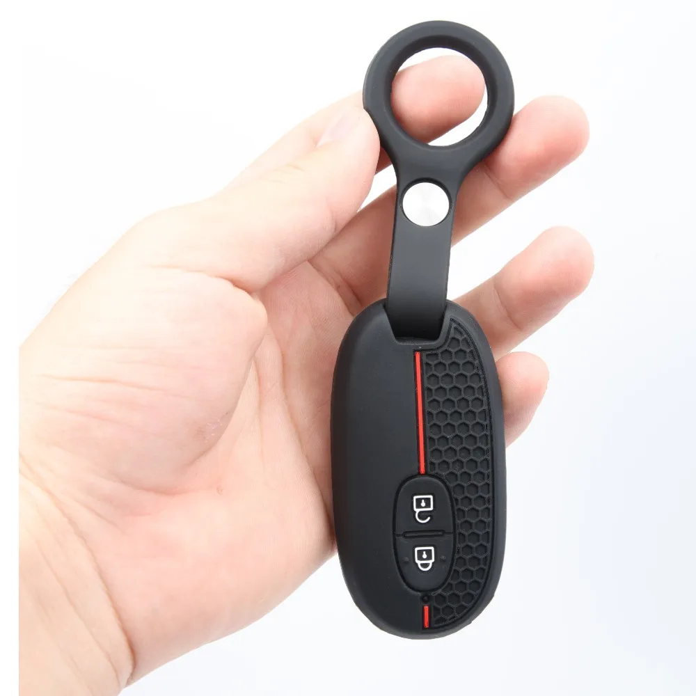 Silicone Remote Key Case For Suzuki Wagon R Every Hustler Palette Solio Alto Lapin Spacia with finger holder Precise Fit