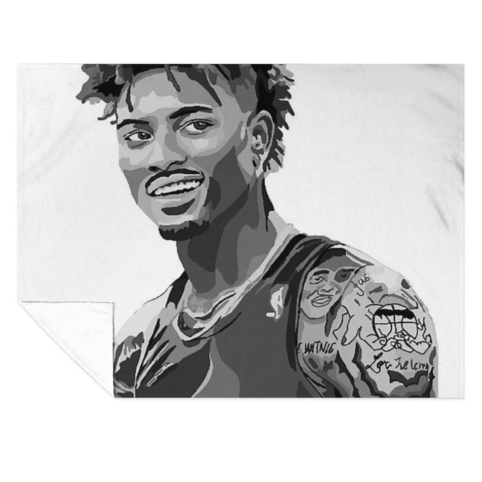 

kelly oubre jr design (larger file) Throw Blanket Hair for winter christmas gifts Retros Blankets