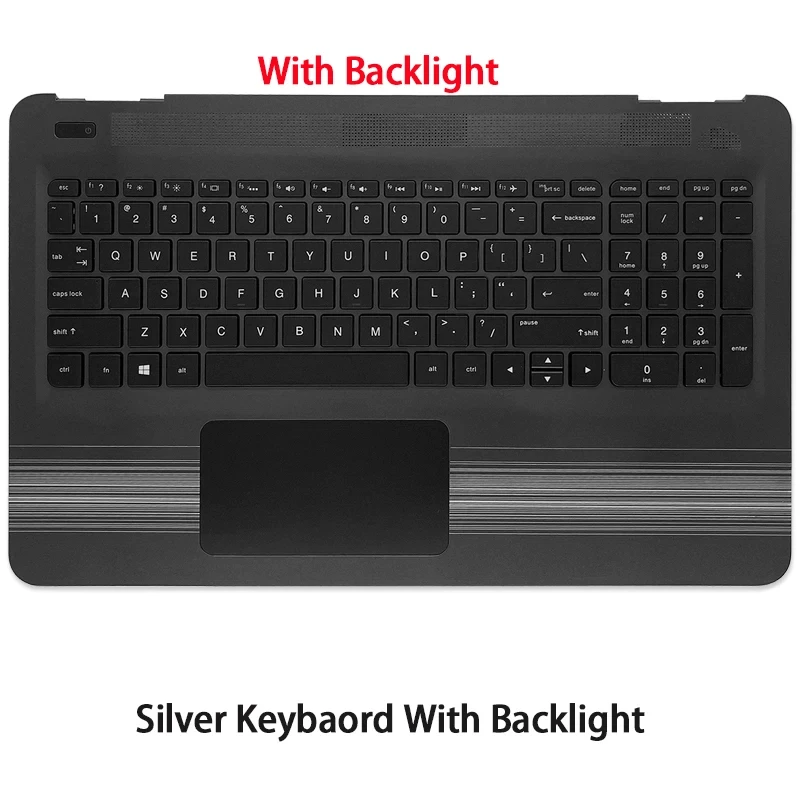 Replace Cover For Pavilion 15-AU 15-AW 15-AL 15-AU123CL 15T-AU000 Upper Top Palmrest Keyboard No/With Backlit Lower Bottom Case