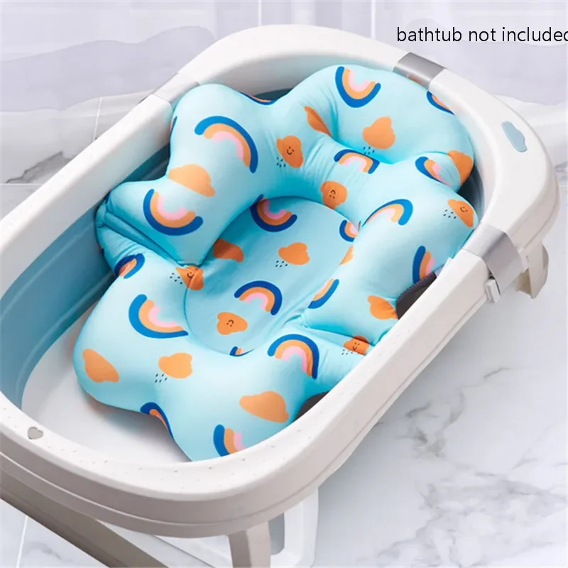 Baby Bath Seat Support Mat Shower Safety Tub Pad Newborn Bathtub Recliner Infant Anti-Slip Soft Comfort Body Cushion Baby Stuff
