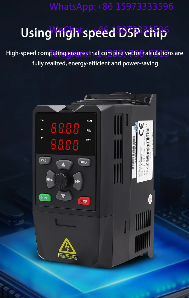 0.4KW-7.5KW Vector AC Frequency Drive 220V 380V RS485 Control Inverter Adjustable Speed Motor Controller Industrial Drive Parts