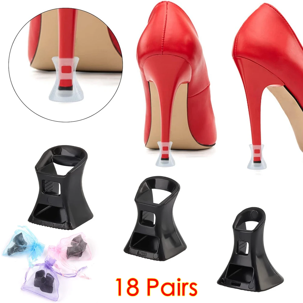 18 زوج الكلاسيكية عالية الكعب حامي سيليكون كعب سدادة المضادة للانزلاق خنجر يغطي قبعات لحفل الزفاف في الهواء الطلق حفل زفاف لصالح