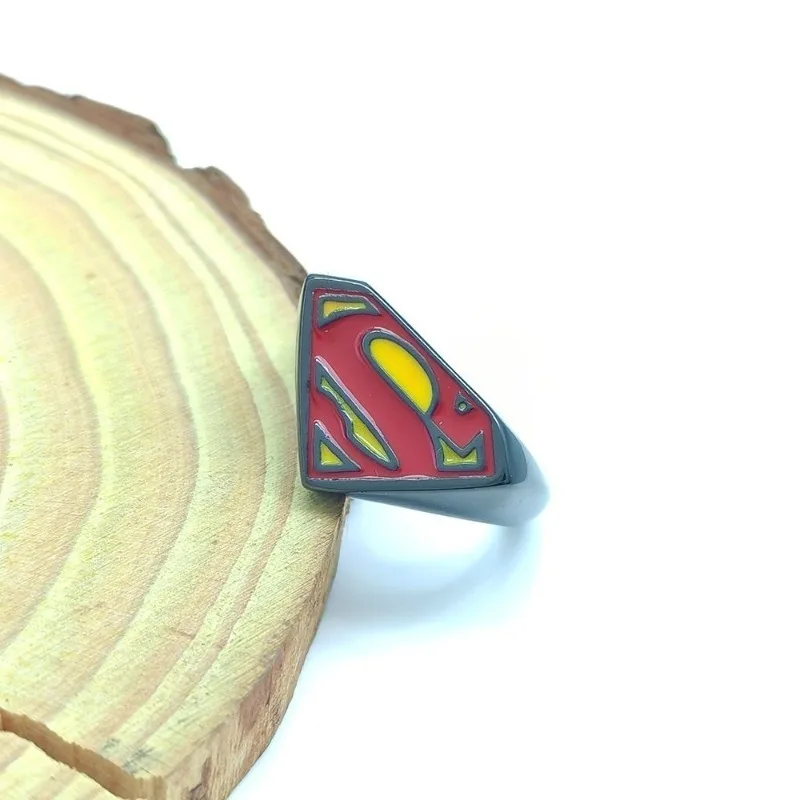 BeastKingdom Justice League Superman شخصية إبداعية مطلية بالمينا حلقة مفتوحة أنيمي الطرفية الكرتون البنصر الهدايا #3