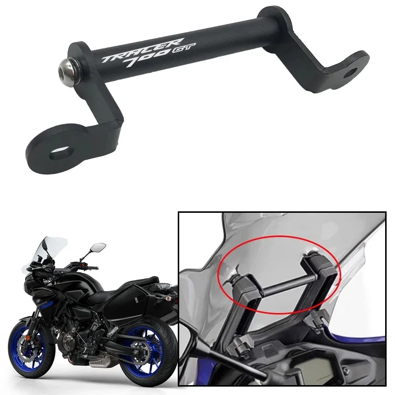 

Fit For YAMAHA Tracer 700 7 GT Tracer700GT MT-07 Steel Black GPS Navigation Bracket Motorcycle Windshield Stand Phone Holder