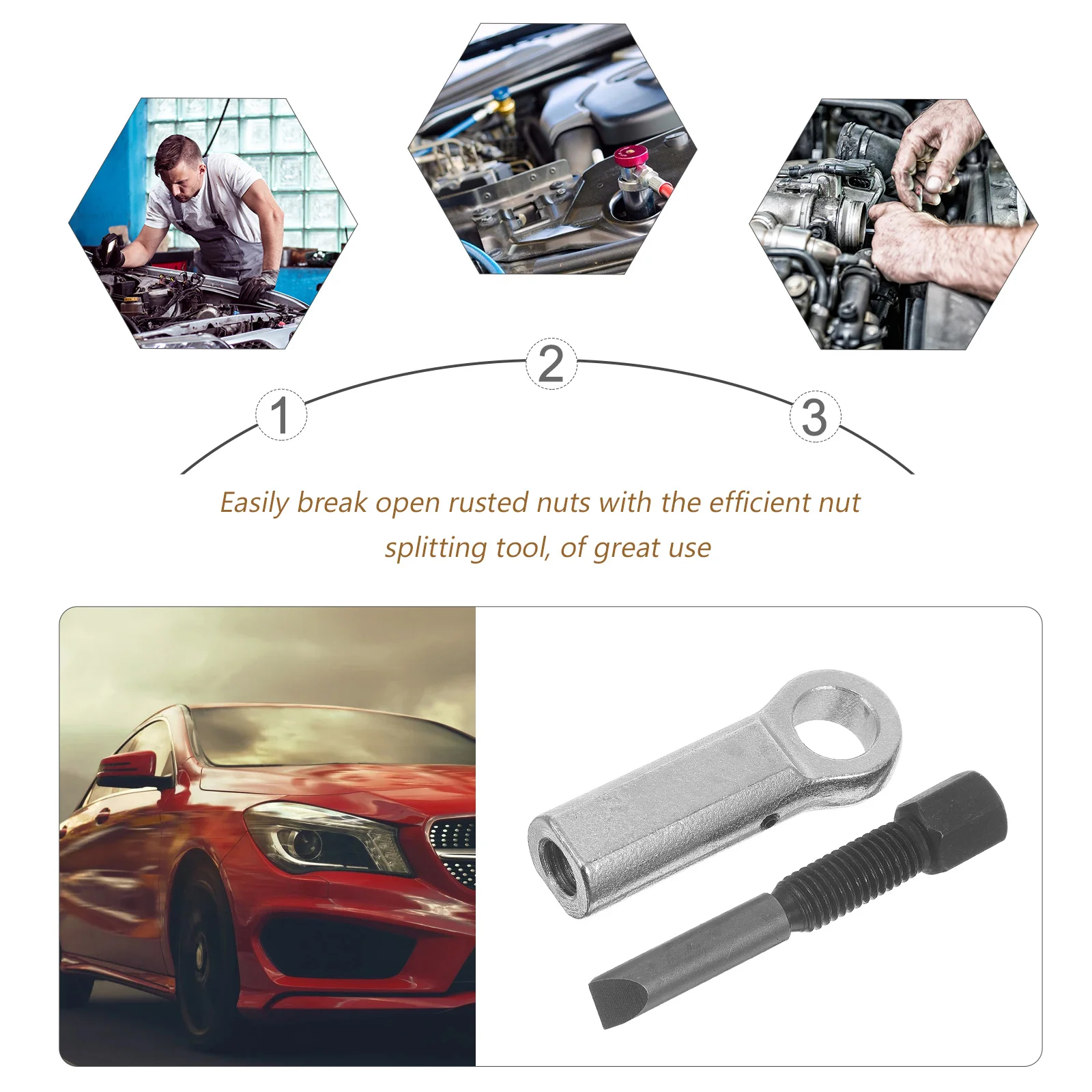 

Heavy Duty Splitter Rusted Nuts Extractor Remover Breaker Rusty Removal Manual Pressure Nut Opener Damaged Nut Cutter Splitting