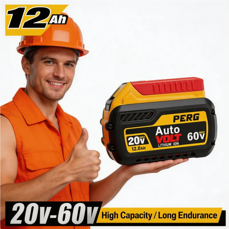 

20V/60V 12.0Ah FLEXVOLT Battery For DEWALT DCB606 DCB609 DCB612 High Capacity Safe Lithium-ion Replacement Power Tool Battery