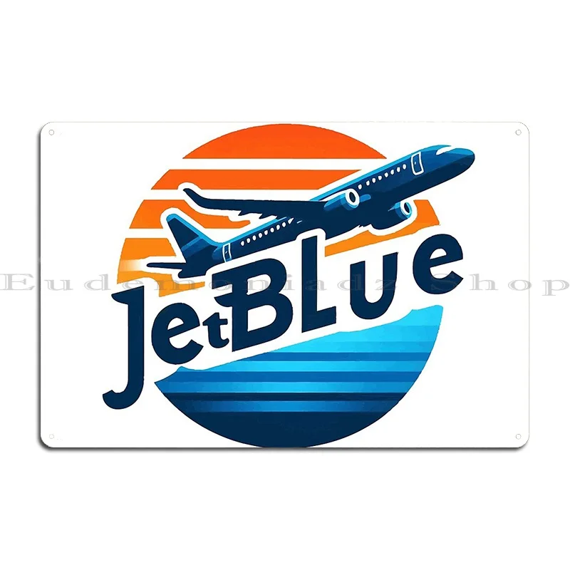 Jetblue Airbus Metal Plaque Poster Designing Funny Rusty Create Iron Tin Sign Poster