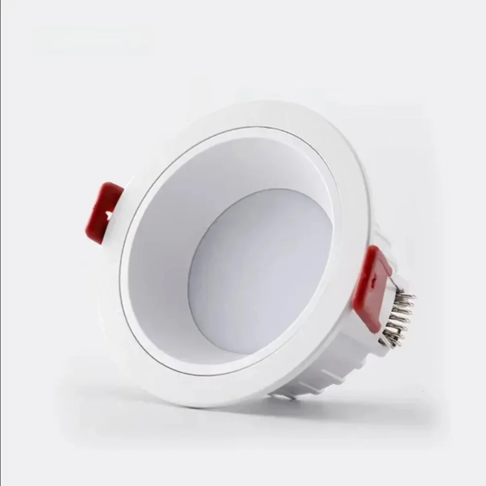 DIY Anti-Glare Led Recessed Downlights Cold Warm White 12W Modern Spotlight Aluminum Round COB Ceiling Lamp Indoor