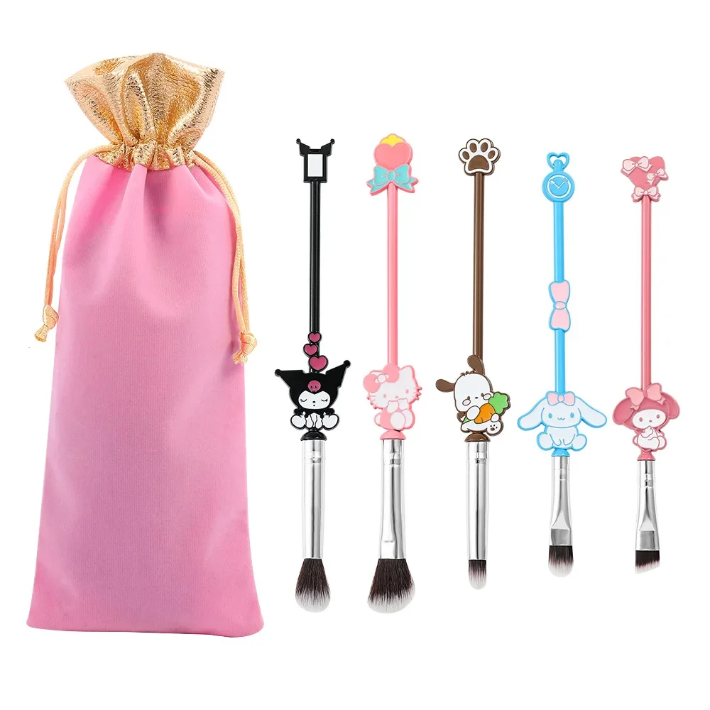 

5Pieces Makeup Brush Sets Cartoon Cute Children's Makeup Brushes, Eyeliner Brushes, Powder Brushes, Foundation Brushes