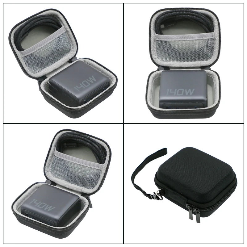 Compactly EVA Carrying Case Design For An-ker 140W Offering Drop Protections with Soft Lining Shell Box Holder