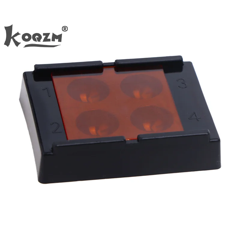 4 Holes Dental Shading Light Box Composite Resin Mixing Well Light-proof Storage Hading Color Toning Case Dentist Material