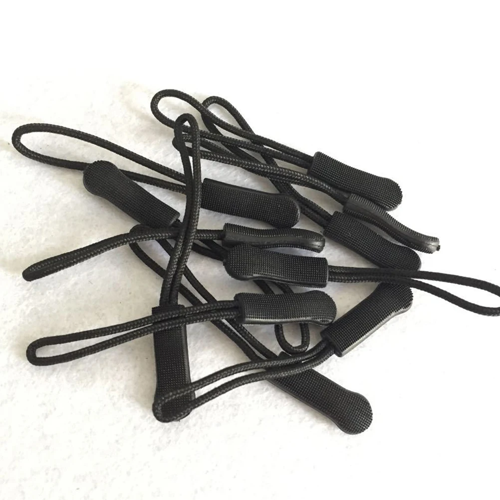 

10 Pcs Zipper Accessories Backpack Pulls Coat Puller Replacement Parts Universal Black