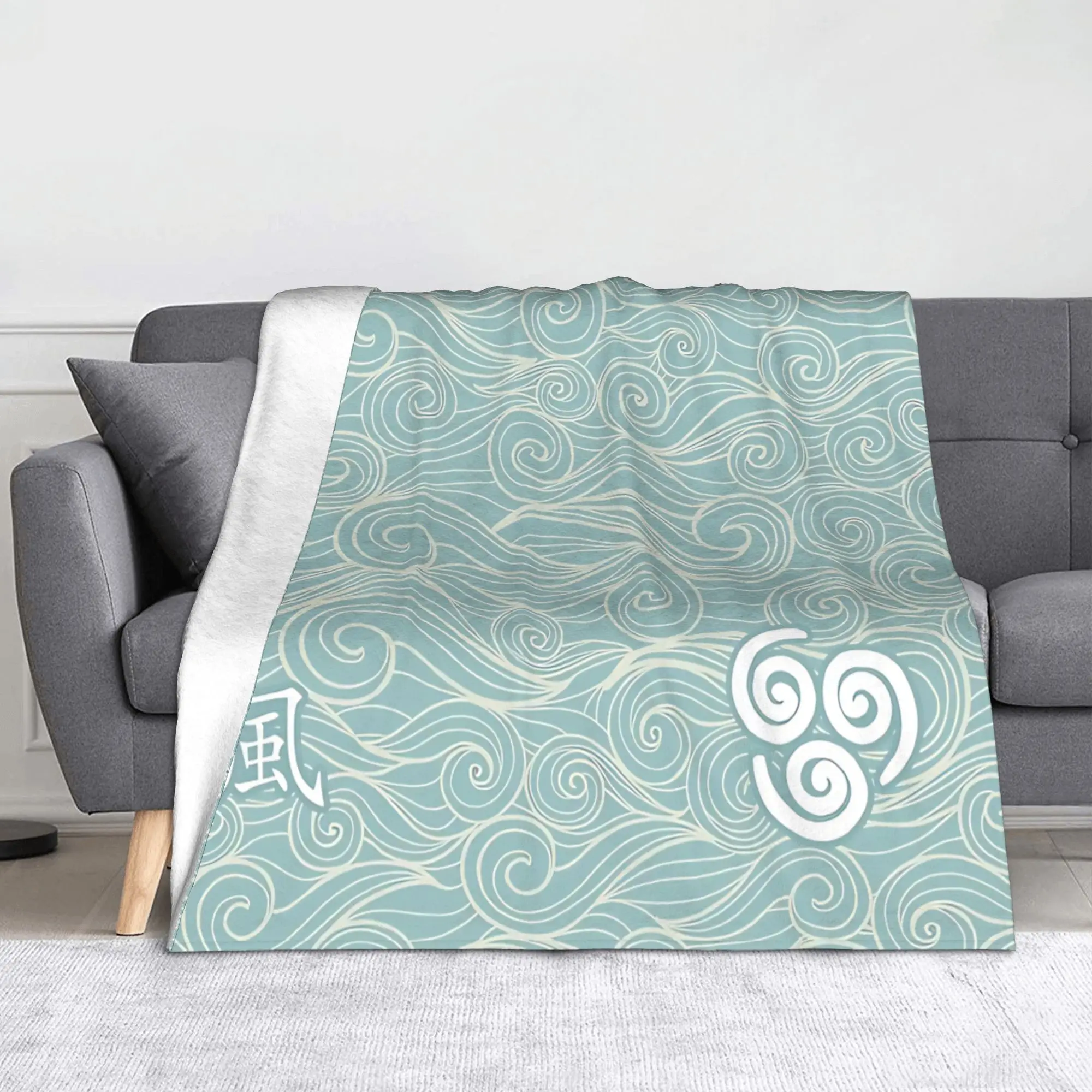 Air Temple Island Meelo Flannel Throw Blankets Avatar the Last Airbender Blanket for Bedding Office Lightweight Thin Bed Rug