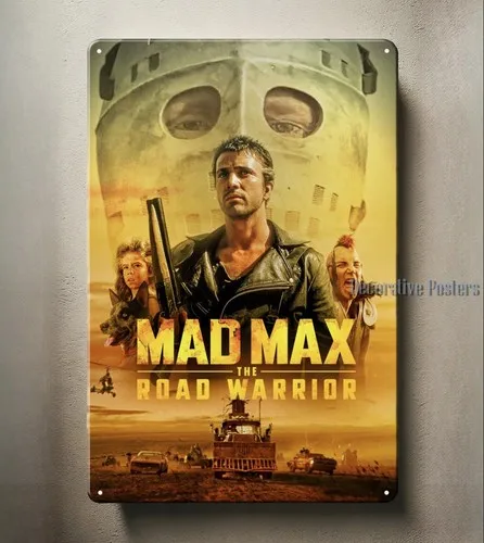 Affiche métallique du film Mad Max The Road Movie - Plaque en aluminium