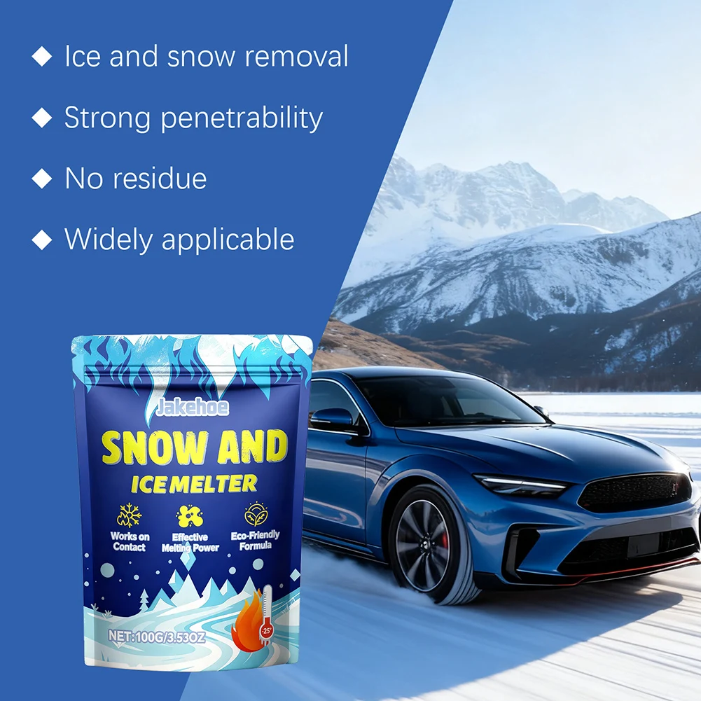 Snow Ice Melter Portable Spray For Effortless Winter Car Care. Freezing Cold Weather Driving