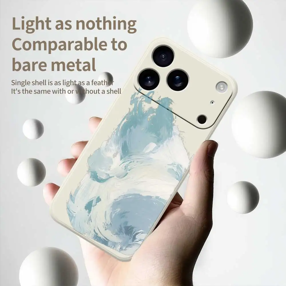 حافظة هاتف على الطراز الفني لهاتف آيفون 17 برو ماكس 17 Air 16 15 14 13 12 11 Pro Max XS Max 7 8 Plus 16e 16 15 Plus غطاء من البولي يوريثان Coque #6