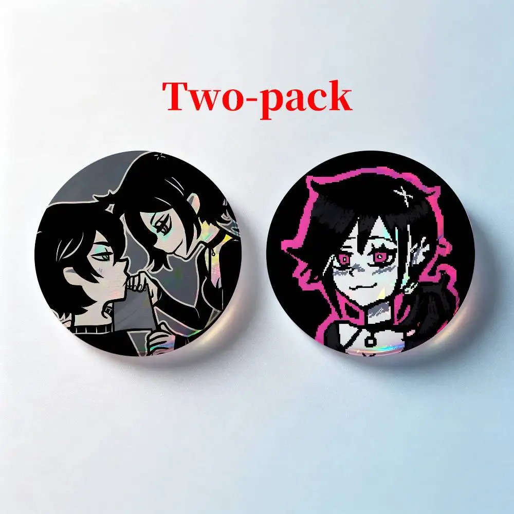 Coffin Of Andy and Leyley Laser 2 Pieces Set Badge Set Fashion Brooches for Women Men Backpack Accessory Bag Badge Jewelry Gift