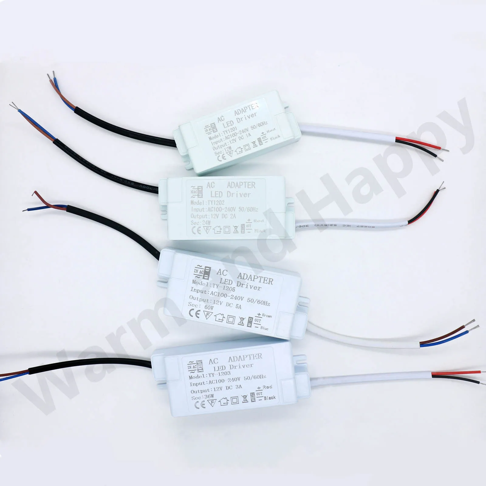 Imagem -06 - Led Driver Power Supply Transformadores de Iluminação para Led Light Strip ac 220 12v 1a 2a 3a 5a 12w 24w 36w 60w