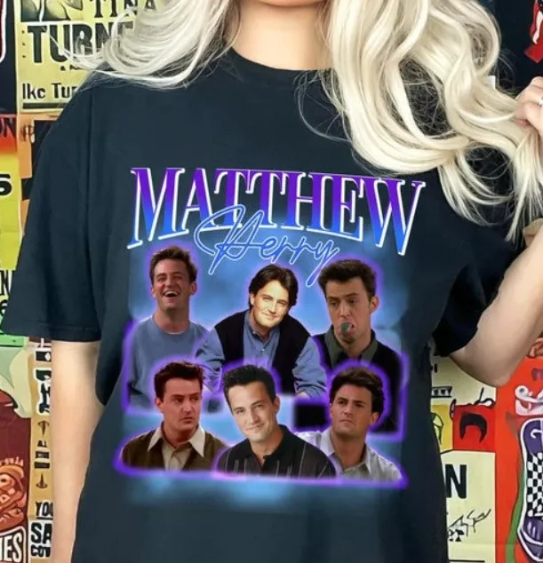 Retro Matthew Perry Shirt, Rip Chandler Bing Shirt, Vintage Chandler Bing Tee