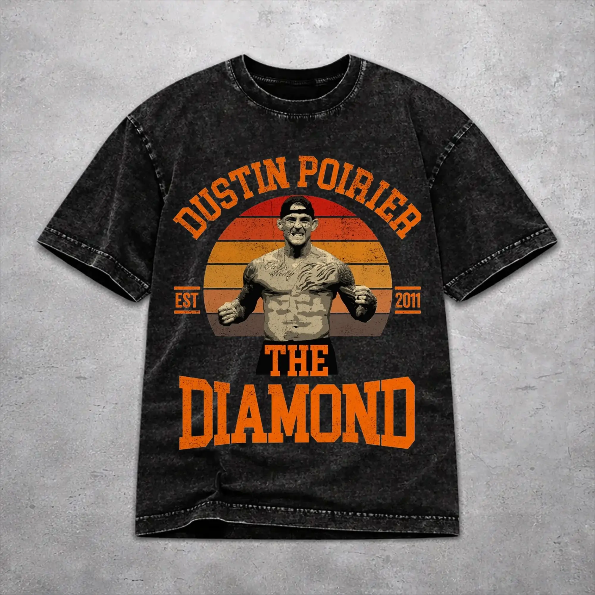 Casual Women Men Dustin Poirier  Tee Shirt Washed Style  T Shirts Clothes