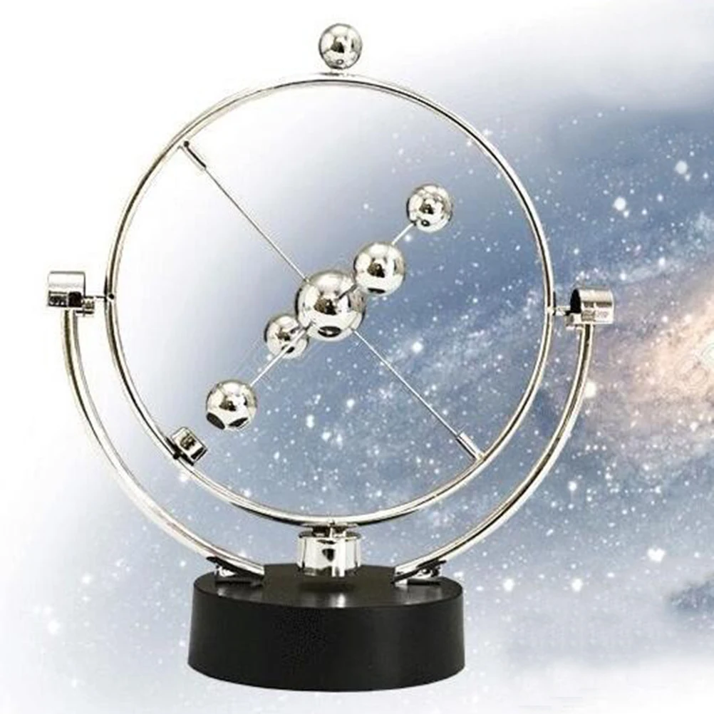 

Celestial Perpetual Motion Instrument Desktop Decoration Physics Science For Office Home Classroom White Revolving Rocker Tech
