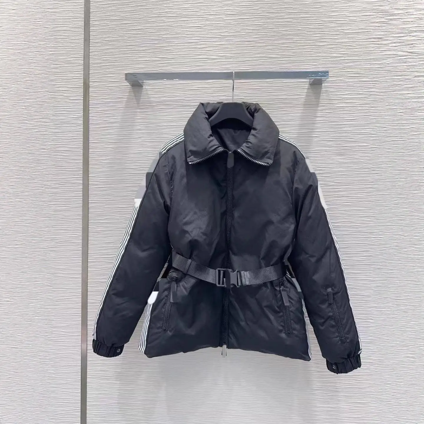 

Sli Women's Quilted South Oil Jaet Letter Pattern Turn-down Collar down Coat Trendy Autumn Winter Early Spring New Arrival