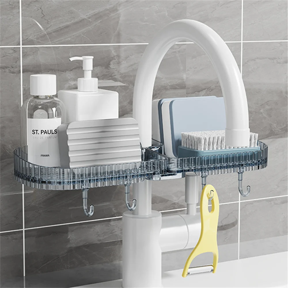 Space Saving Sink Faucet Organizer Save Space Orderly Storage Simple And Aesthetically Pleasing Quick Drainage Sink Organizer