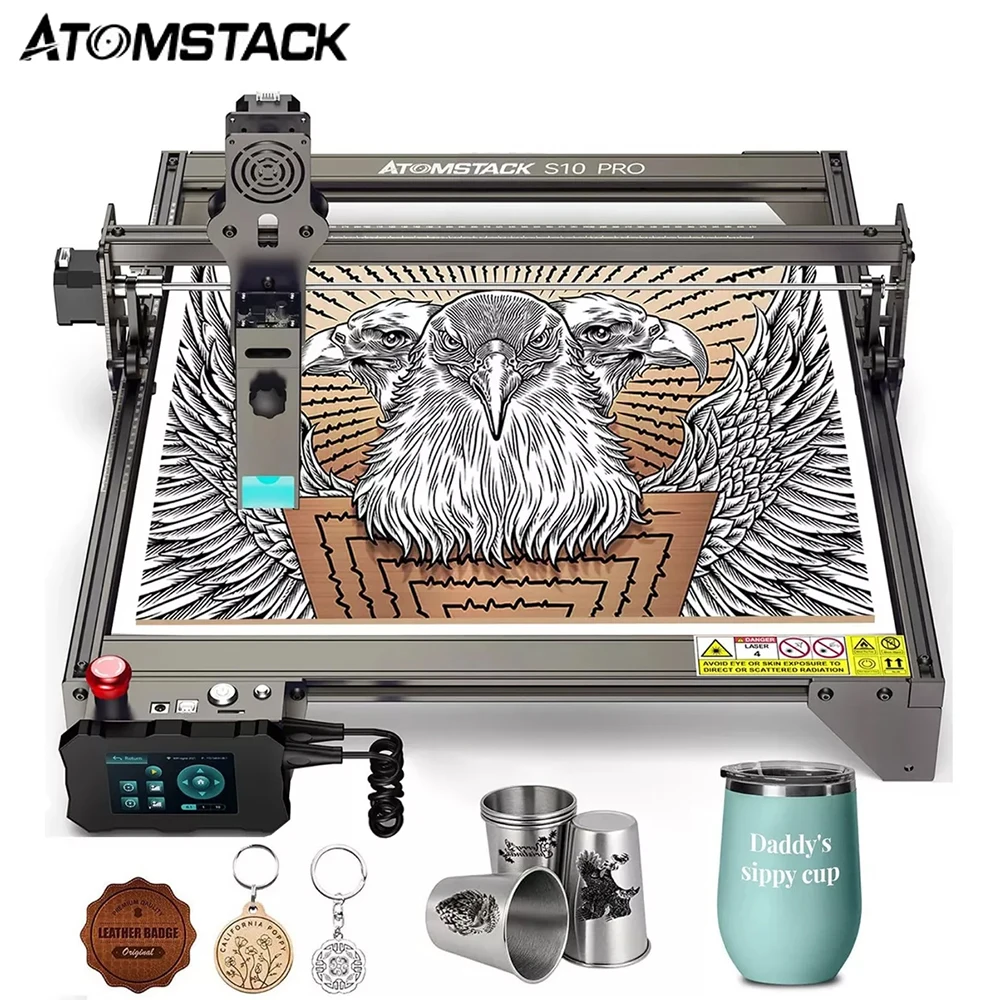 ATOMSTACK A10 S10 X7 Pro Laser Engraver Cutting Machine 10W Output Power Eye Protection Laser Engraving Cutting Area 410x400mm