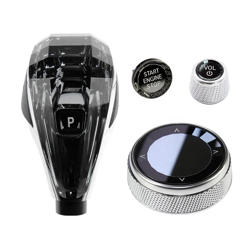 

Car interior accessories crystal 4-Piece set manual volume button gear shift knob for BMWS G05 G06 G20 G28 G29