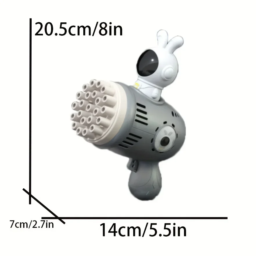 Pistolet à bulles électrique automatique pour enfants, jouets pour enfants, jouet de plein air, liquide à bulles, lapin spatial, déterminer, 23 trous