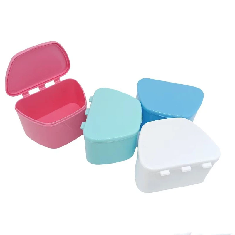 30pcs Large Upper Open Tooth Box Denture Braces Retainer Box Full Denture Plastic Box Portable Storage Cleaning Dental Mold Box