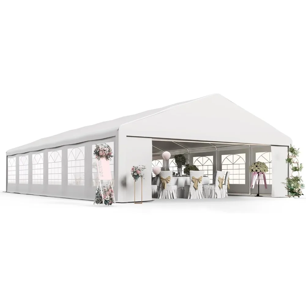 23' x 39' Heavy Duty Party Tent & Carport with Removable Sidewalls and Double Doors,Large Canopy Tent, Sun Shade Shelter,Parties