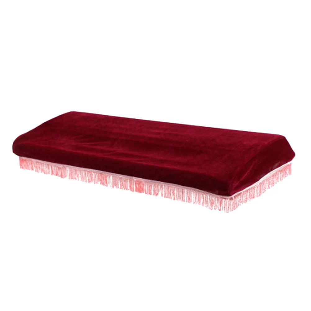 

1pc 61 Key Electronic Piano Cover Cloth Dust Proof Stain Resistant Easy Clean Adjustable Drawstring Keyboard Protector Wine Red