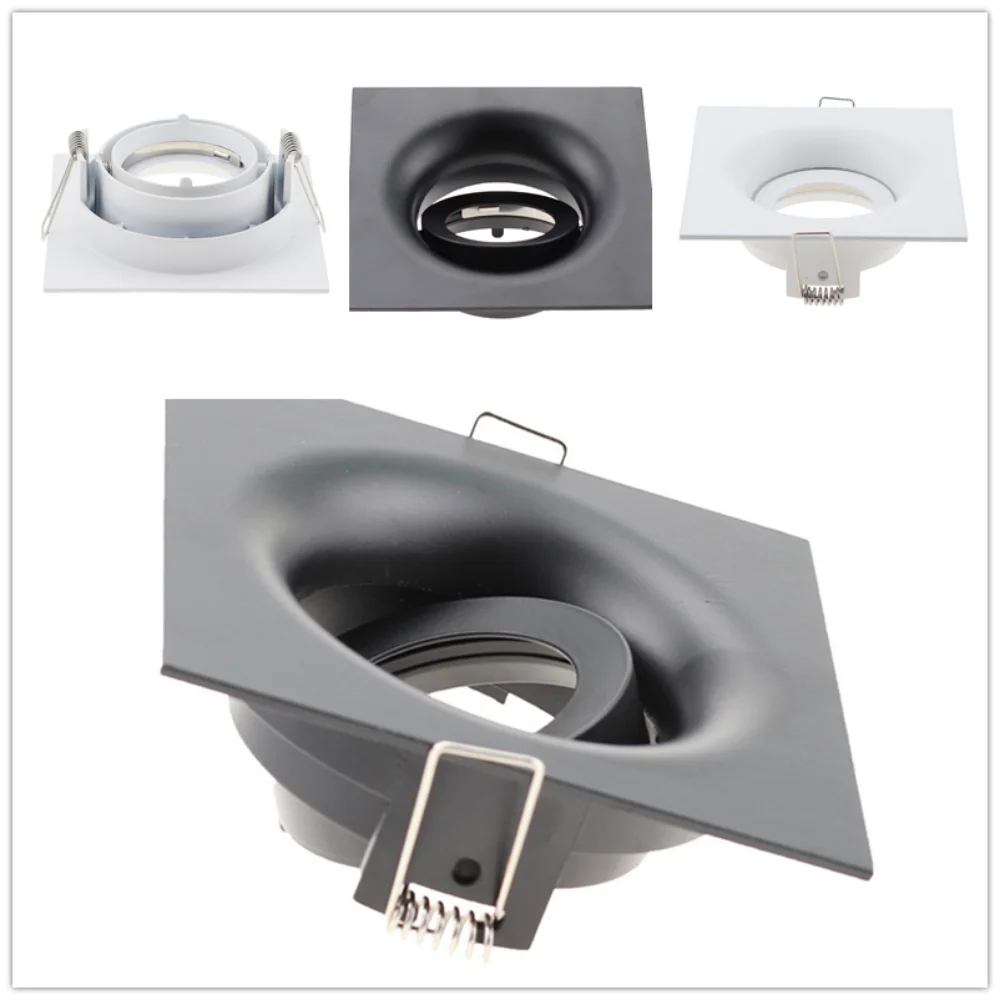 Round GU10 Recessed Downlight Replacement Kit Black MR16 Fitting Mounting Ceiling Spot Lights Frame GU5.3 Lamp Socket Holder