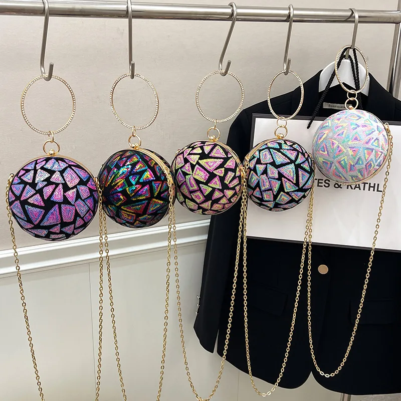 

Crossbody Bags for Women Shoulder Bags Fashion Dinner Bag Personalized Sequin Chain Ring Purse and Handbags Сумка Женская sac