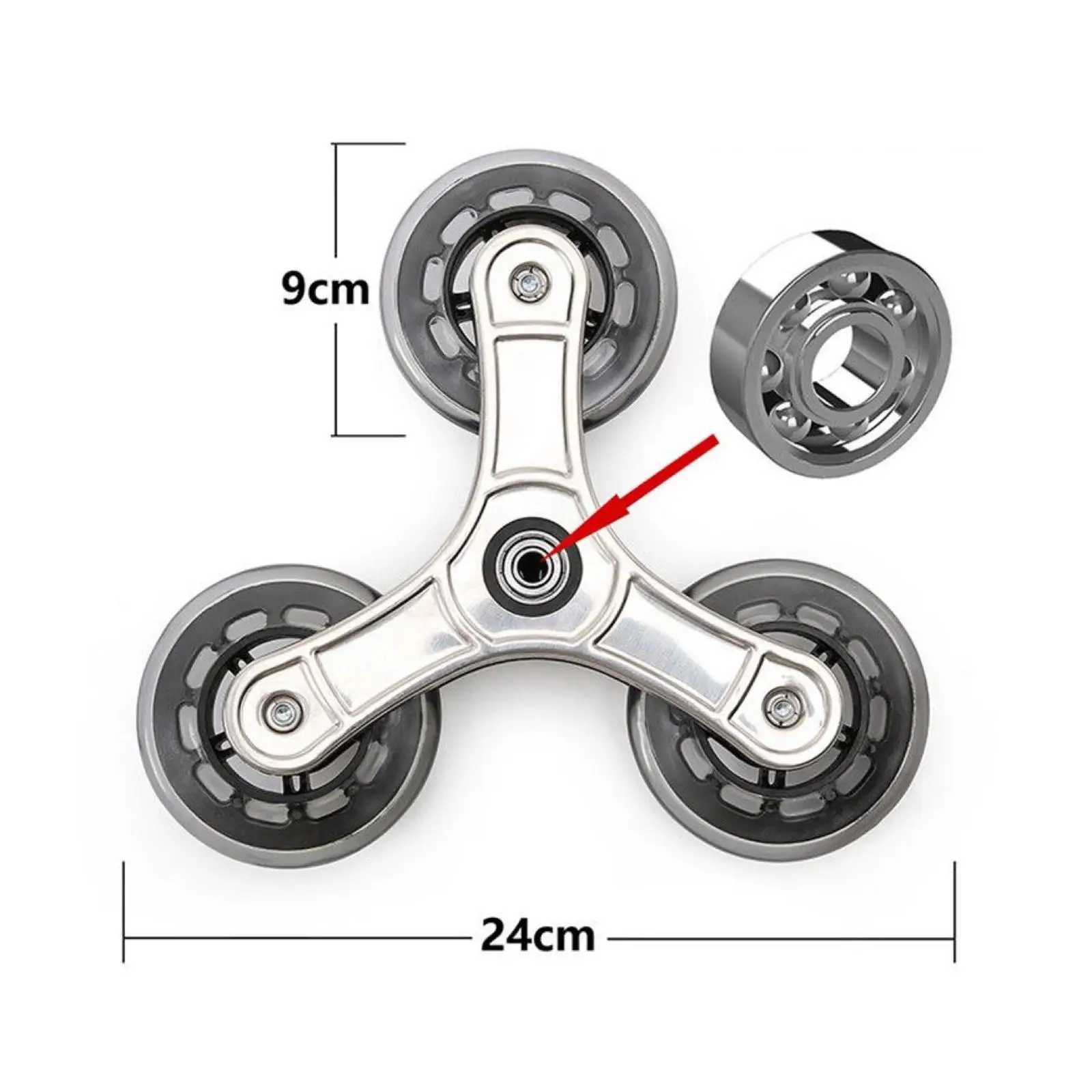 2x Stair Climbing Wheels Replaces Folding Shopping Cart Wheels Triangle Caster Wheels for Dolly Utility Cart Grocery Cart Moving