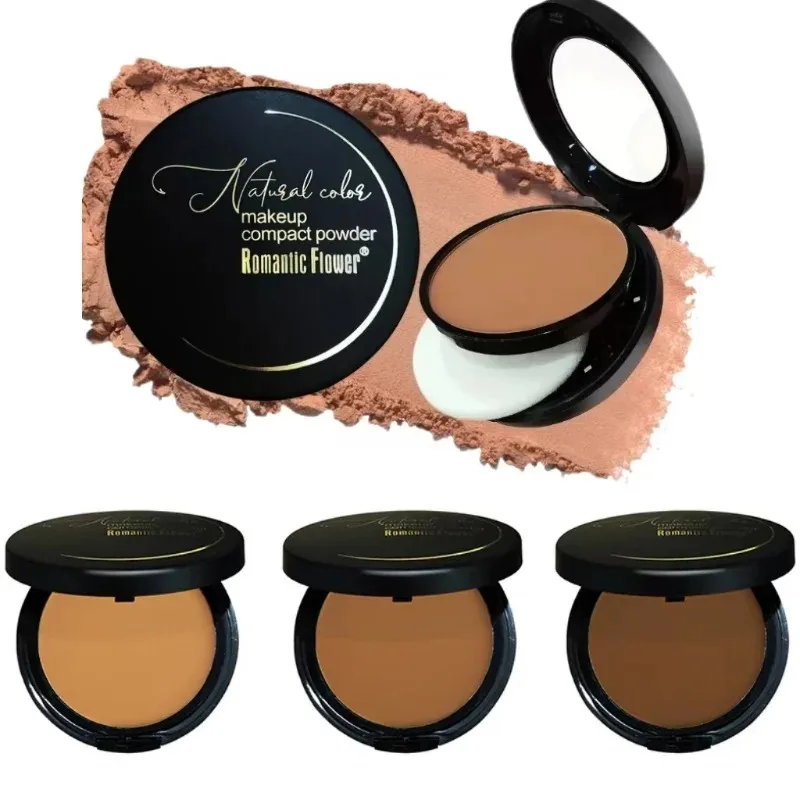 Dark Color 2-in-1 Setting Powder Palette Waterproof Full Coverage Contour Highlighter Women Makeup for All Skin Tones