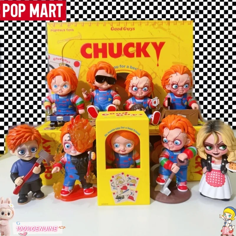 

POP MART Halloween Chucky Ghost Kid Reincarnation Series Blind Box Trendy Figurine Collection Desk Decor Mystery Box Kids Gift