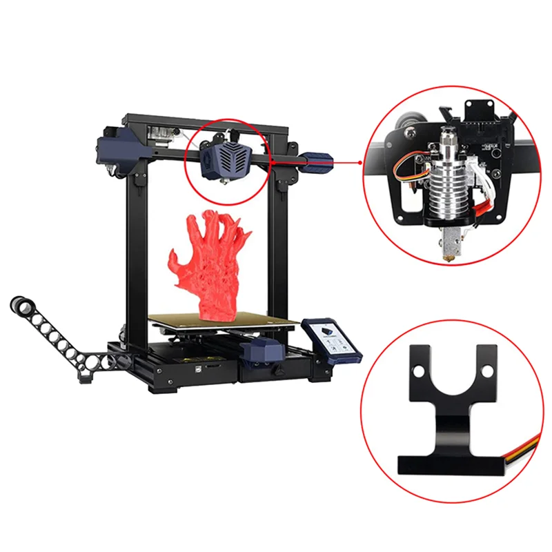 Aksesori Printer 3D untuk pyper E Extruder blok dudukan ujung panas otomatis