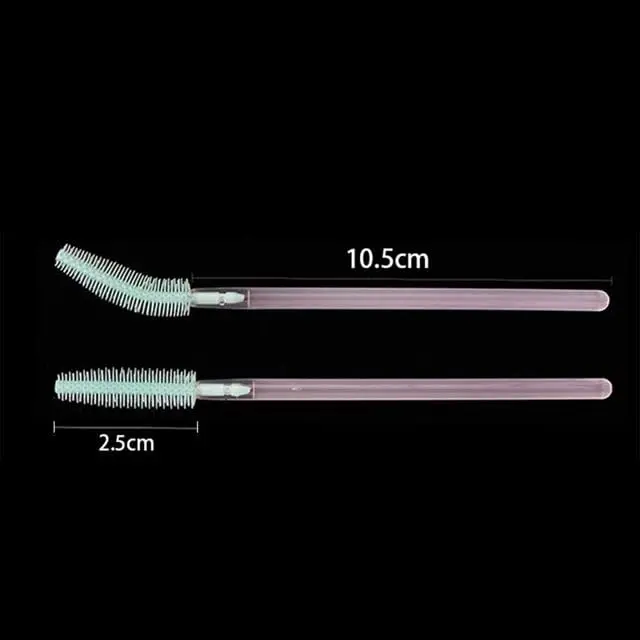 10 ชิ้น Rose red Disposable Eyebrow แปรง, แปรงขนตาซิลิโคนโปร่งใสมาสคาร่า Applicators แปรงแต่งหน้าอเนกประสงค์