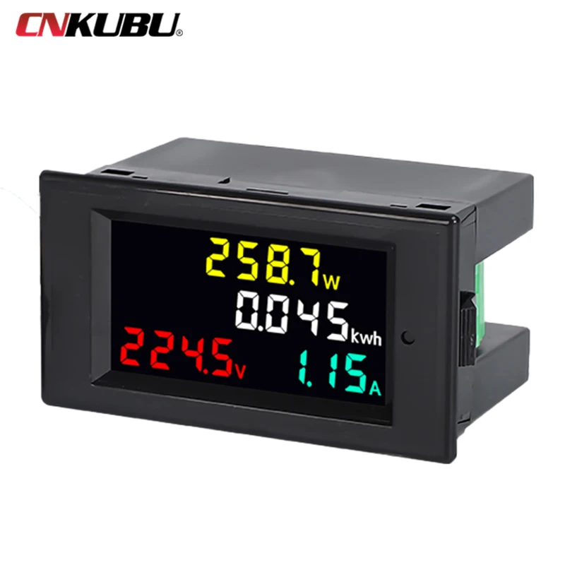 D69-2049 Multi-Function AC Voltage Current Power Meter Colour LCD Digital Display Power Monitor 100A High Precision