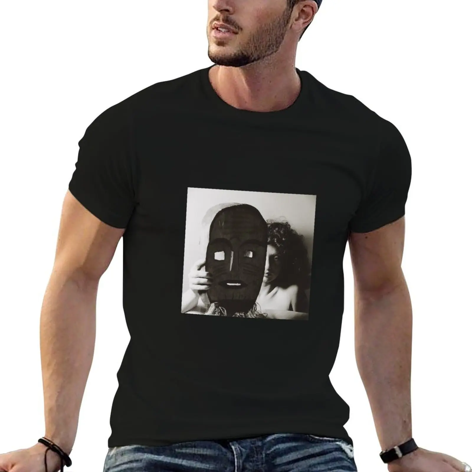Maya Deren With Mask T-Shirt t shirt man cotton t shirts for man graphic tees man t shirt summer T-shirt
