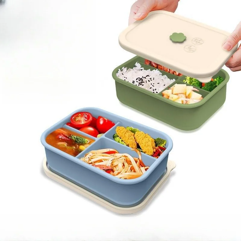 Convenient & Versatile Silicone Lunch Box for Microwave Heating  Fridge Preservation and Portability Bento Lunch Box  Lunchbox