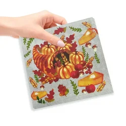 20pcs/Pac 33*33cm 2-Ply Stock Pumpkin Halloween Party Cocktail Napkins Commercial Drawing Paper Square Napkins Paper Placemats