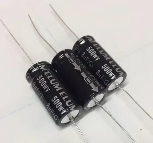 

500v 8uf Original New Capacitance Axial Audio Electrolytic Capacitor 13x26mm +/- 20%