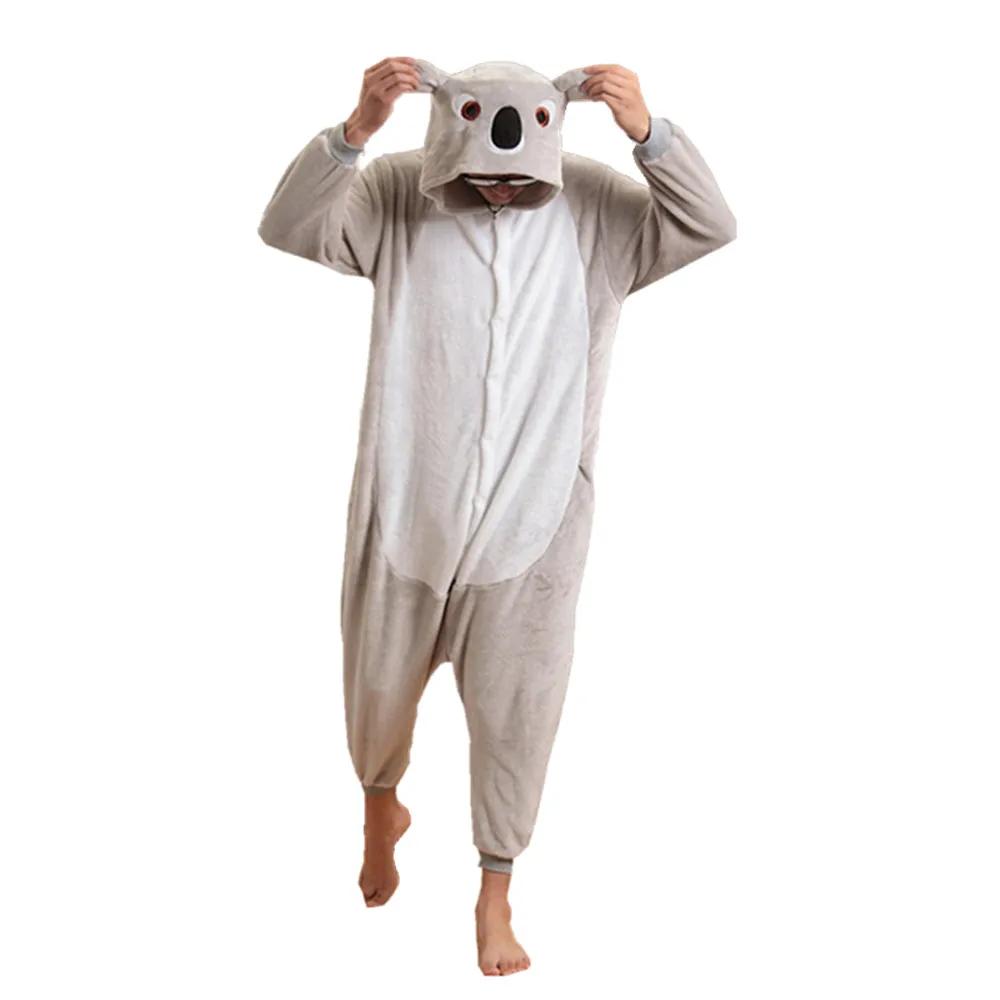 Adult Animal Onesies Lion Tiger Leopard Wolf Fox Zebra Hippo Koala Bat Donkey Rabbit Chinchilla Frog Bee Penguin Dog Kigurumi